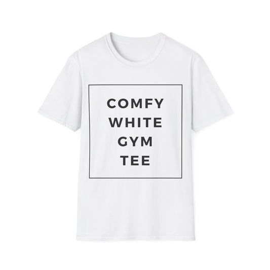 Comfy White Gym Tee Softstyle T-Shirt